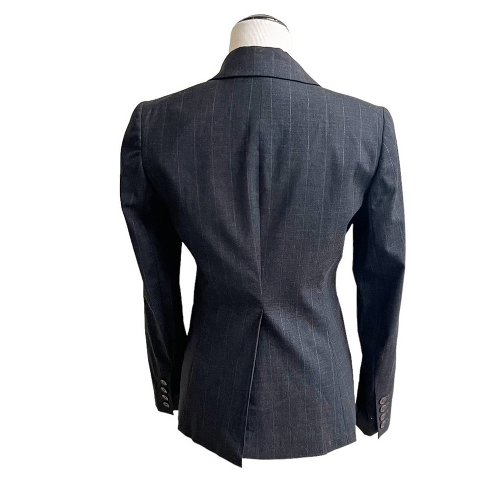 Nice Theory Pin Stripe One Button Wool Blazer Cha… - image 2